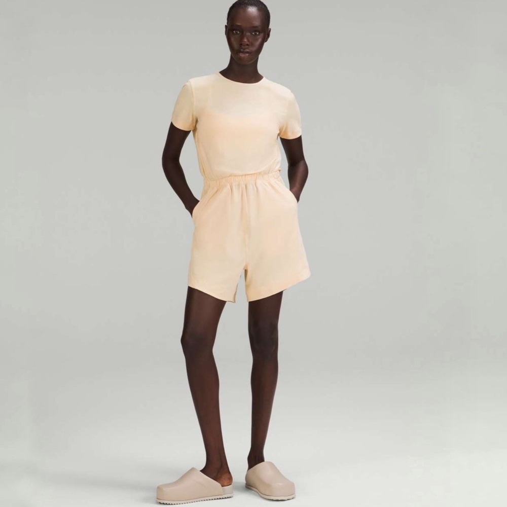 Lululemon | Lightweight High Neck Romper Prosecco Size 8